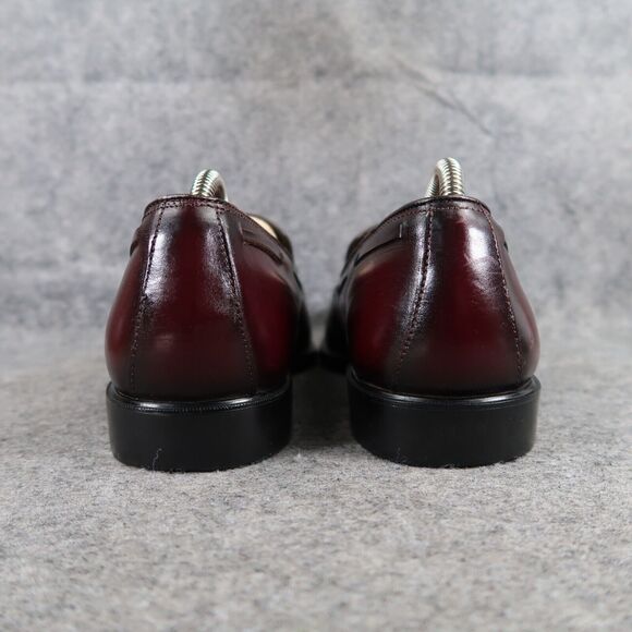 HH Brown Shoes Mens 9 Loafer Tassel Dress Handcrafted Water Mocs Leather Vintage - Picture 5 of 16